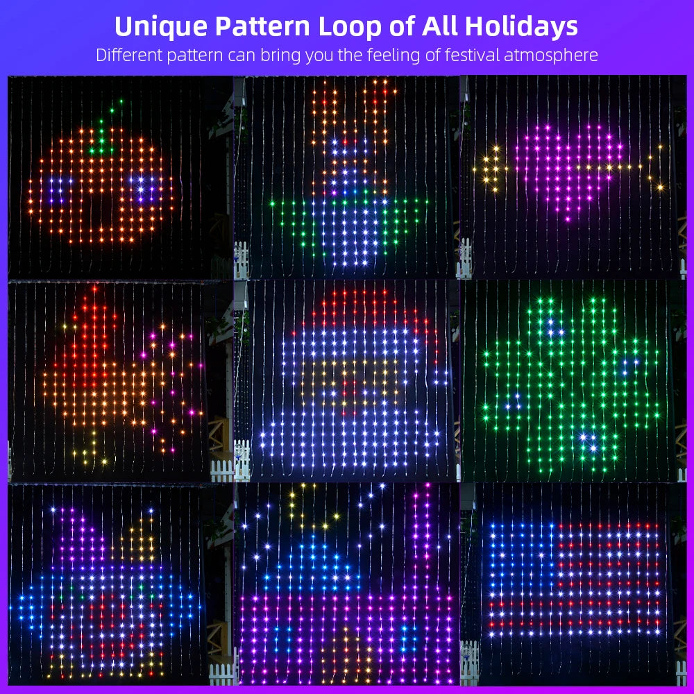 Rideau lumineux à 400 LED