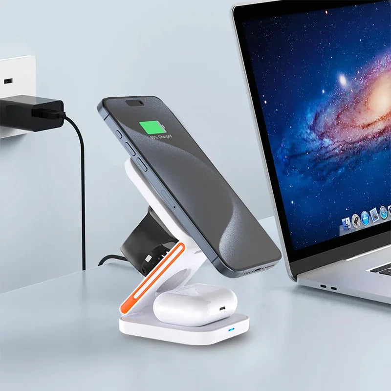 Station de charge pliable 3 en 1