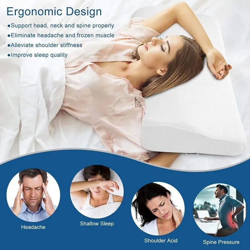 Oreiller cervical en mousse à mémoire de forme