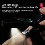 Coupe-ongles avec lumière et loupe