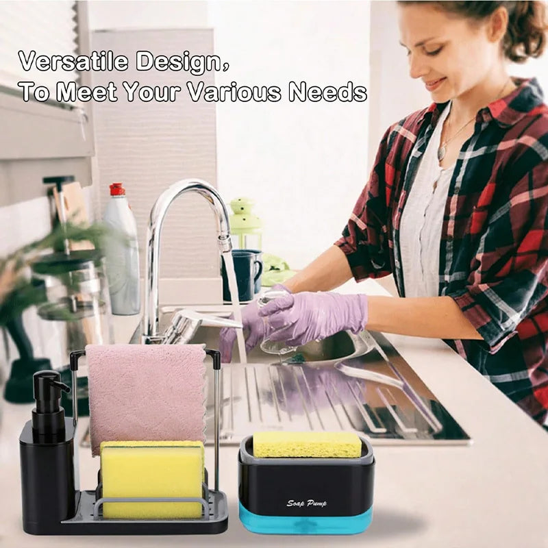 Ensemble distributeur de savon pour les mains et la vaisselle 5 en 1  5-in-1 Hand and Dish Soap Dispenser Set