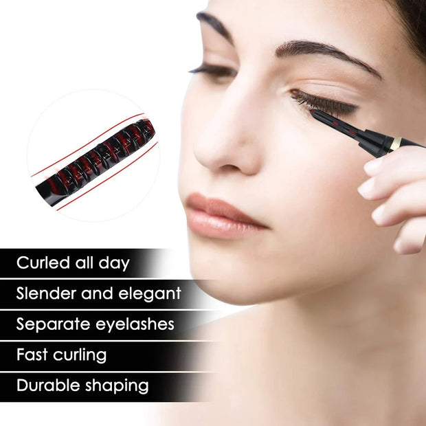 Recourbe-cils chauffant portable.