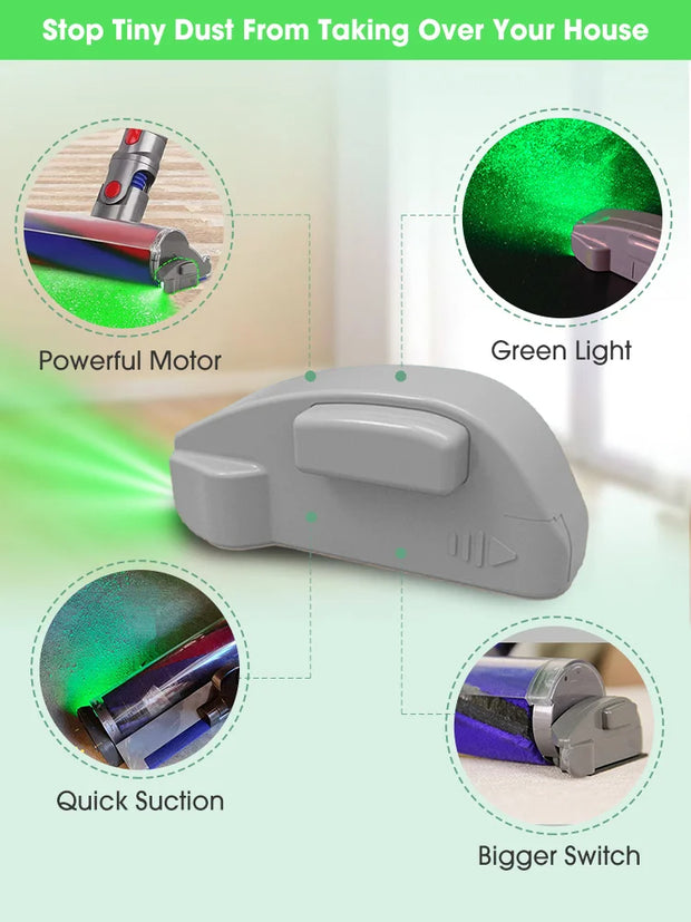 Accessoire laser à lumière verte pour aspirateur.