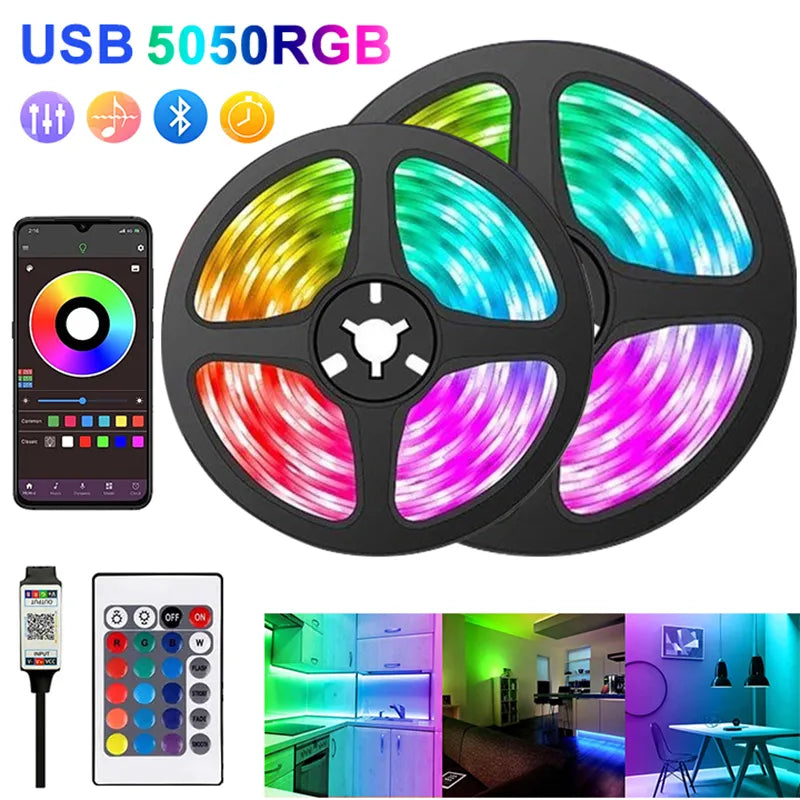 Bande lumineuse RGB Bluetooth avec télécommande et application de contrôle