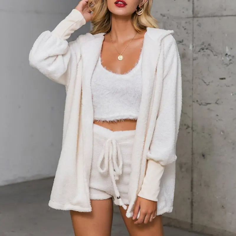 Ensemble pyjama en tricot confortable pour femme.