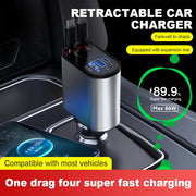 Chargeur de voiture rétractable