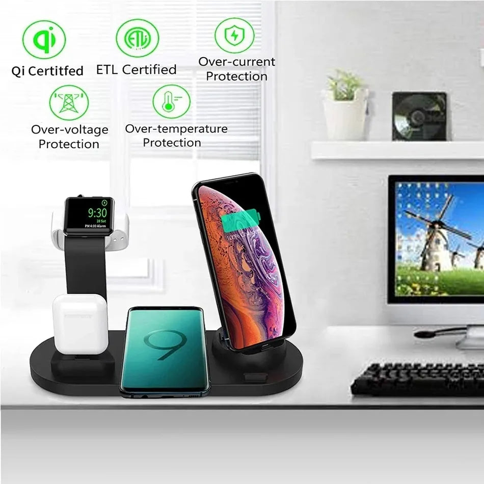 Support de chargeur sans fil 5 en 1 pour iPhone