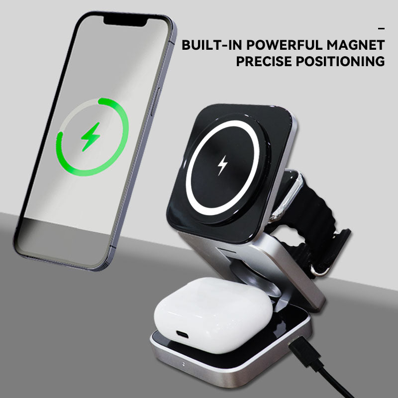 Chargeur sans fil pliable 3 en 1 portable