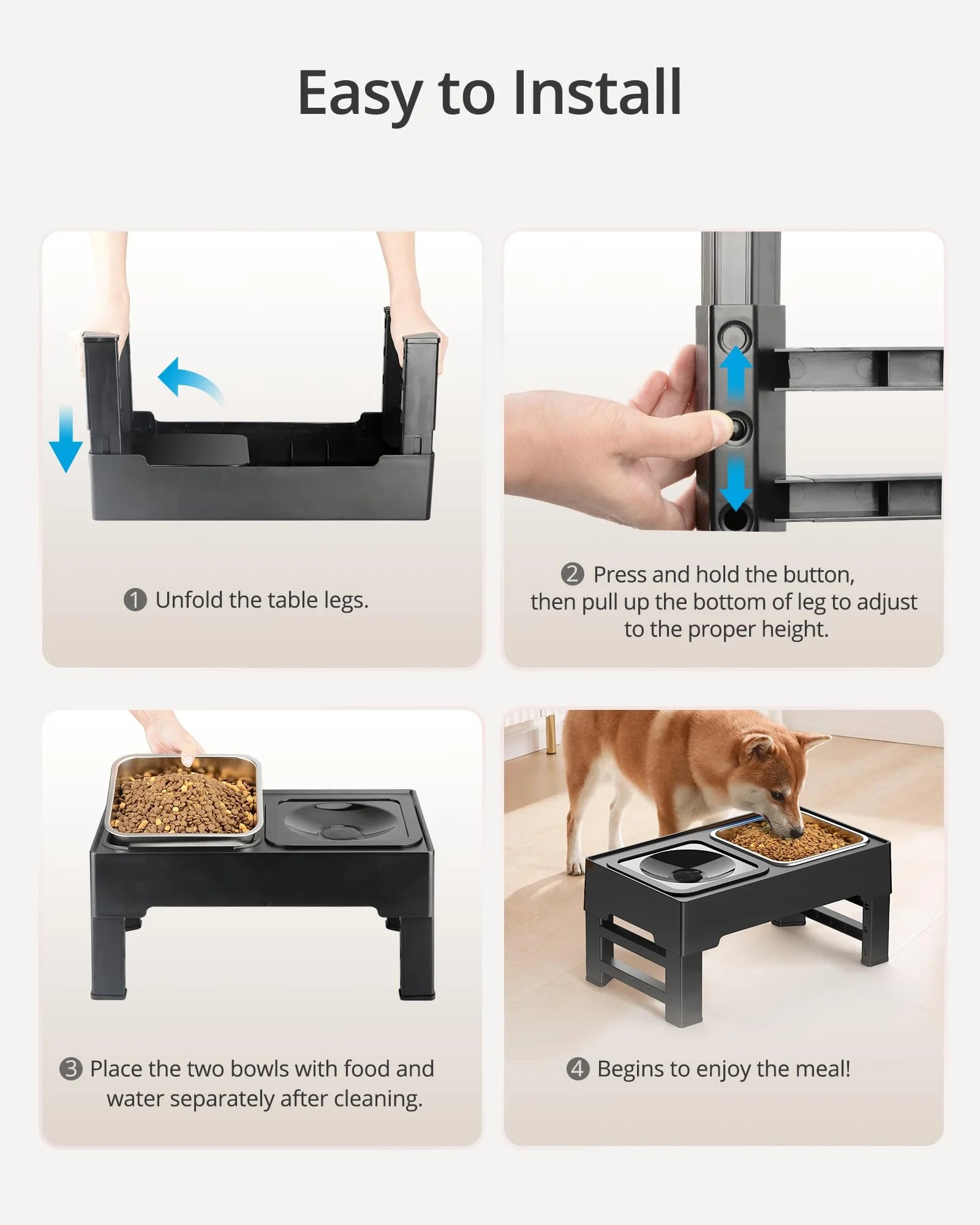 Gamelle surélevée pour chien sans dégâts