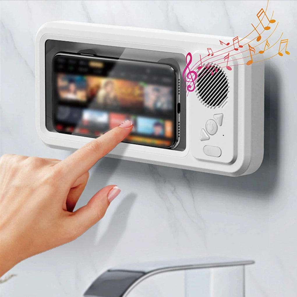 Support de téléphone de douche avec haut-parleur