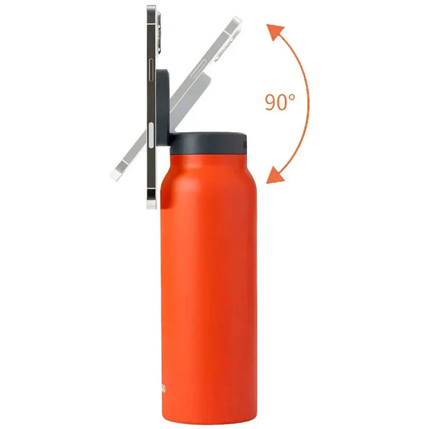 Bouteille d'eau avec support de téléphone