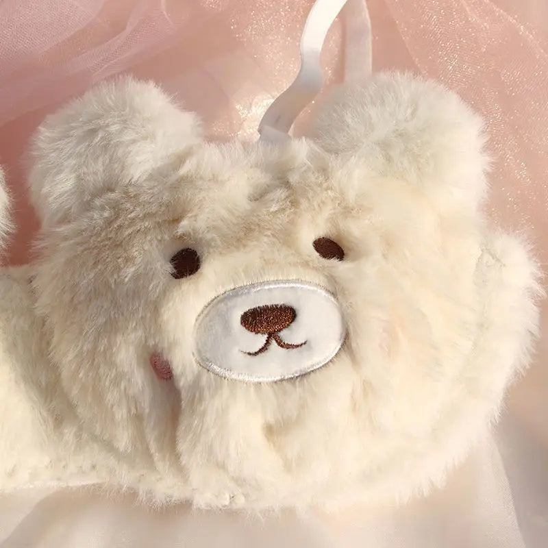 Ensemble de lingerie soutien-gorge en peluche