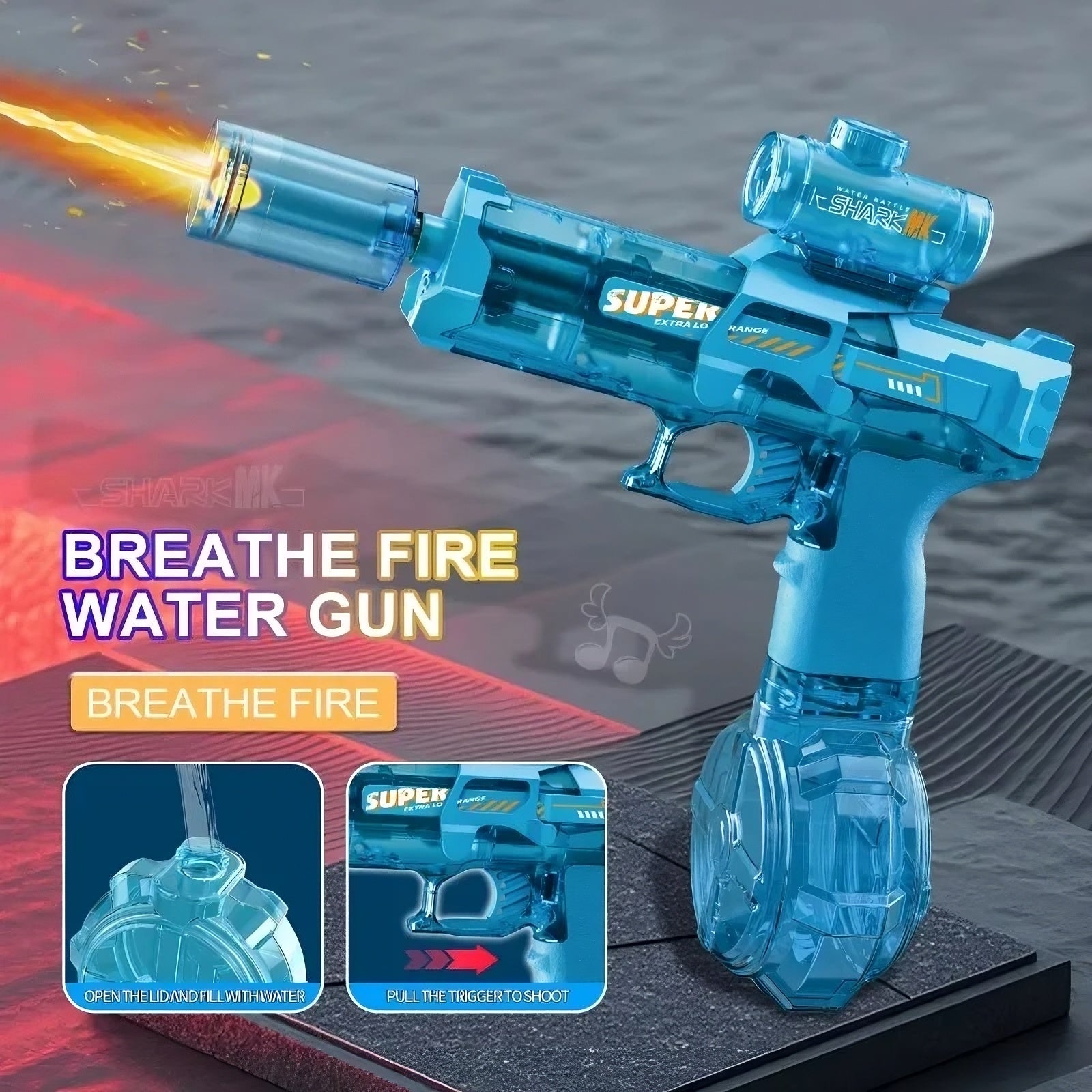 Pistolet à eau LED lumineux