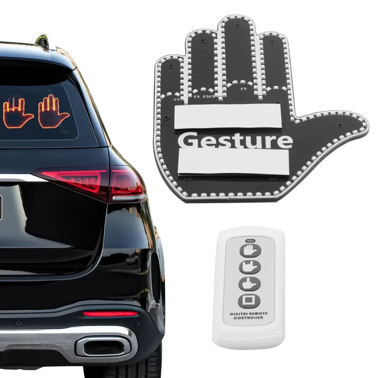 Geste de la main pour éclairage de voiture