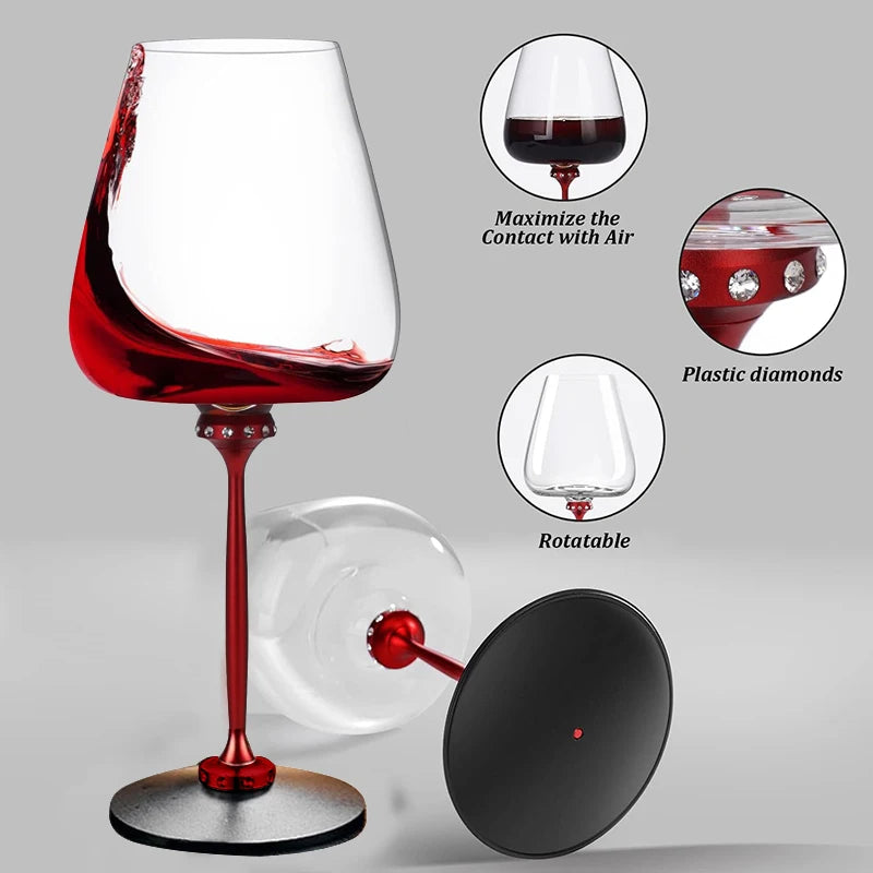 Verre à vin tournant