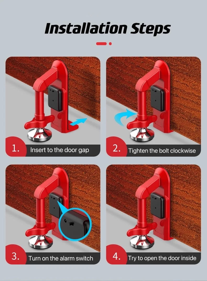Alarme de serrure de porte en métal.