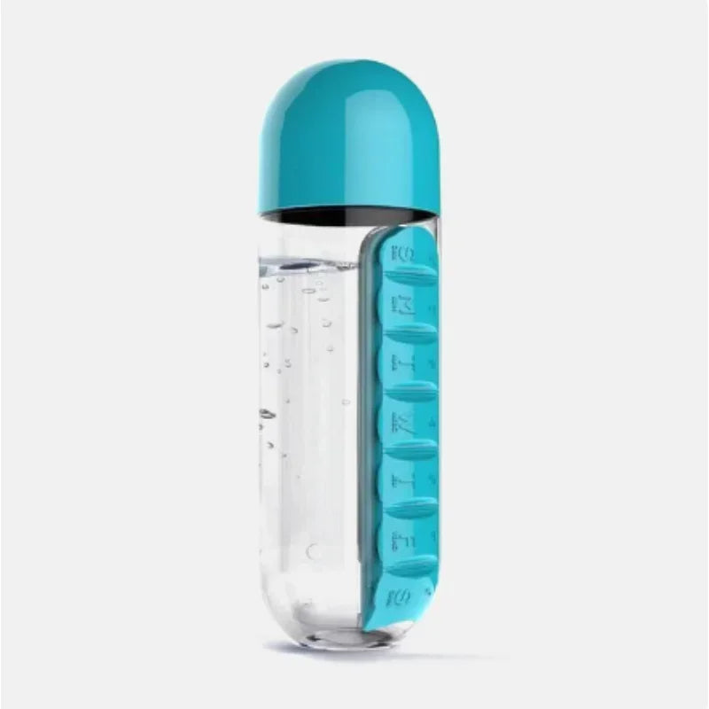 Bouteille d'eau avec pilulier Water Bottle With Pill Organizer