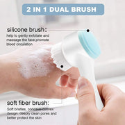Brosse visage double face en silicone 2 en 1