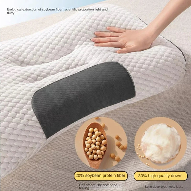 Oreiller cervical super ergonomique pour le sommeil.
