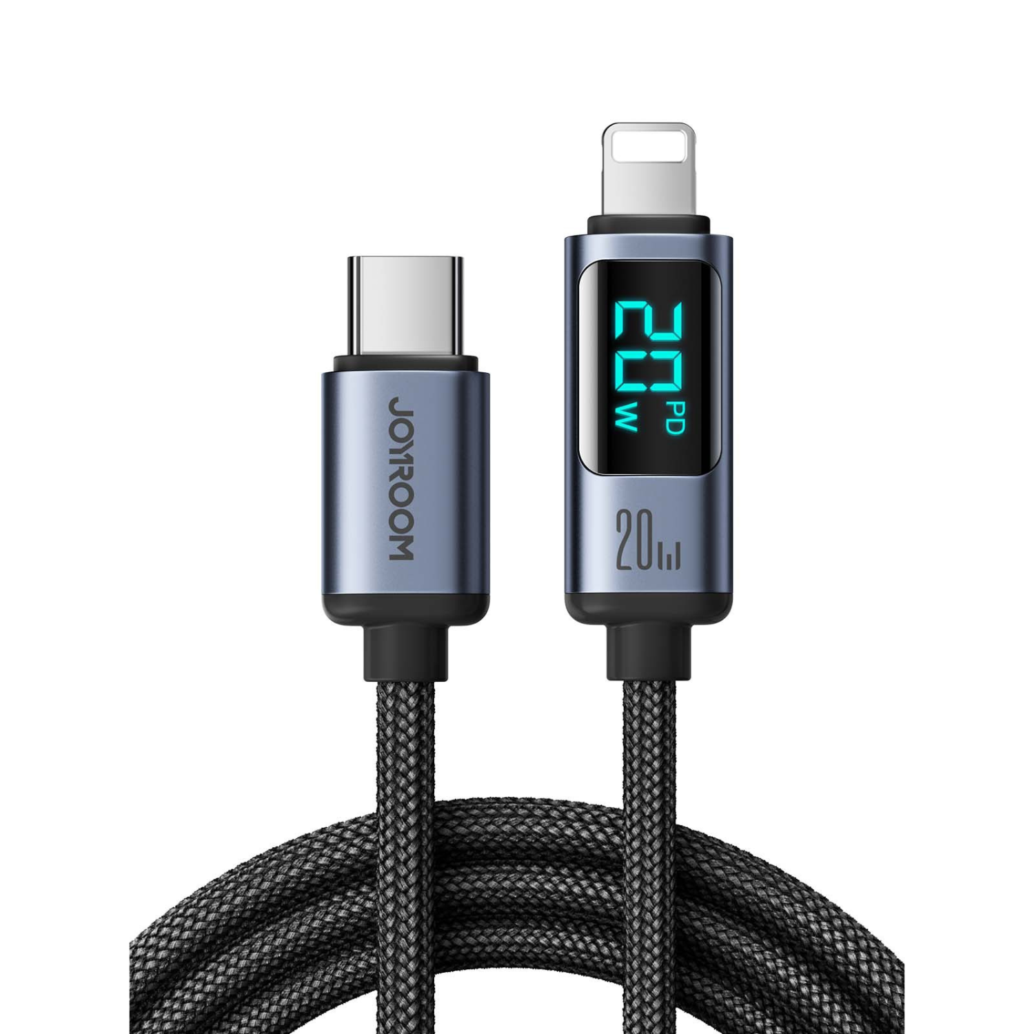 Câble de données USB tressé avec écran