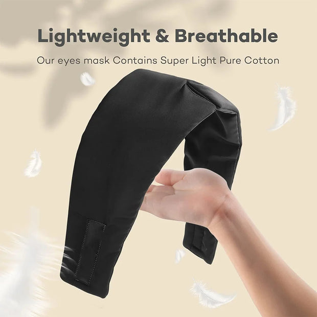 Masque de sommeil en soie de mûrier 100 % naturelle.