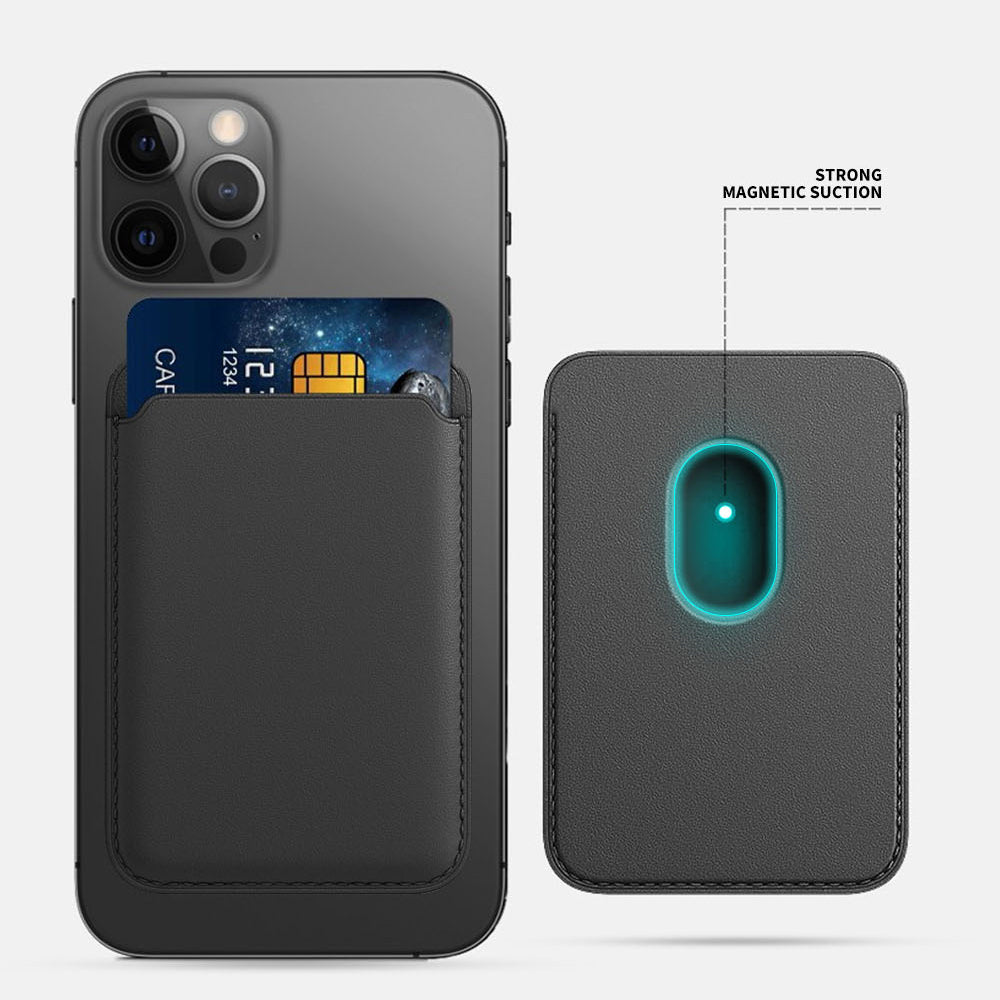 Porte-cartes magnétique en cuir pour iPhone pour MagSafe