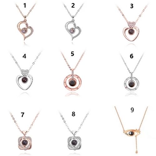 Rose préservée avec collier