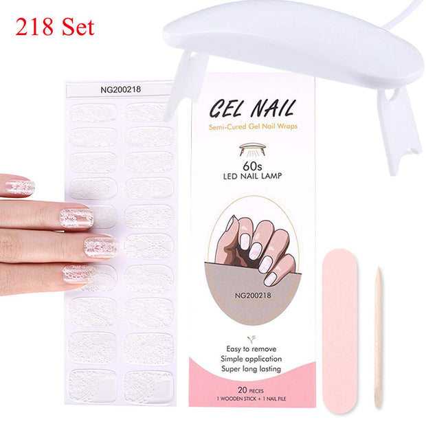 Kit de pose d'ongles en gel avec lampe UV
