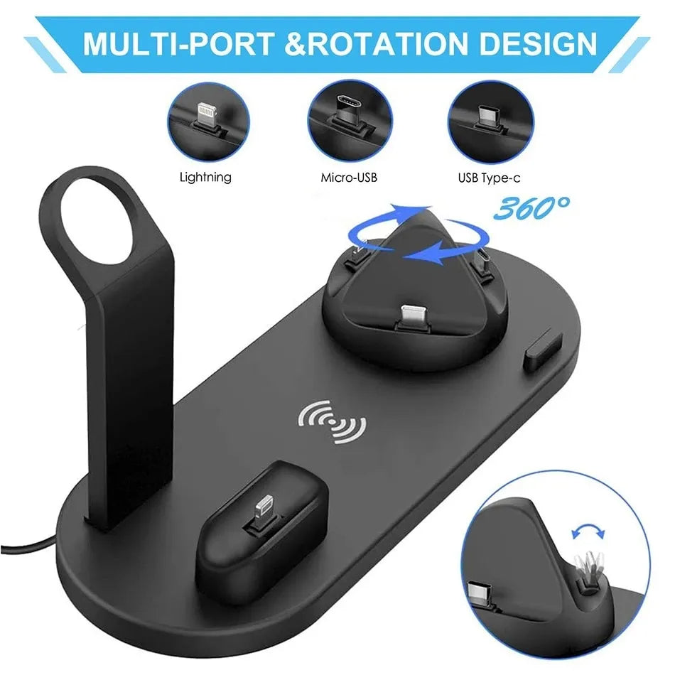 Support de chargeur sans fil 5 en 1 pour iPhone