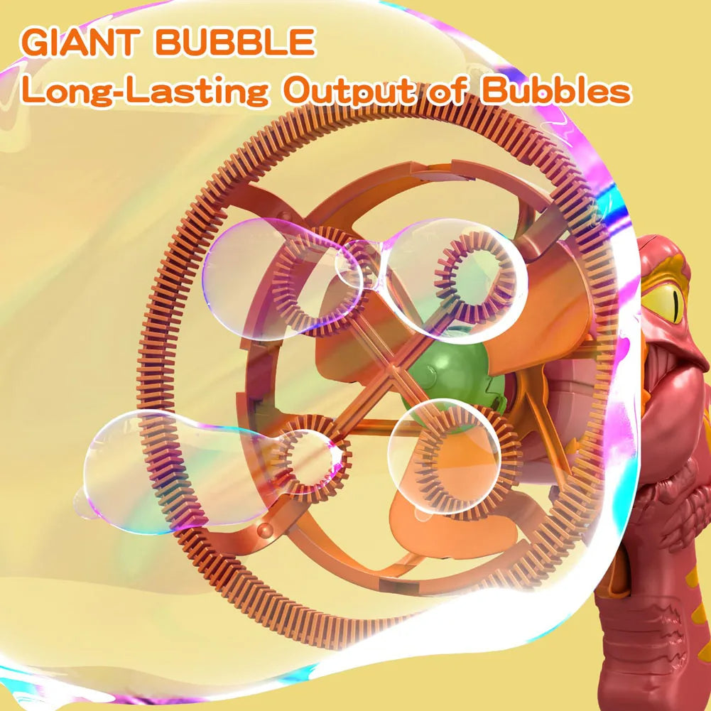 Pistolet à bulles dinosaure.