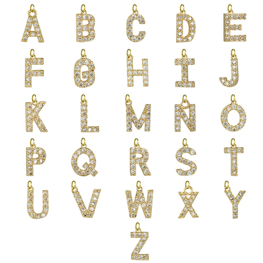 Bracelet pavé de zircons avec 26 initiales.                                     Pave Zircon 26 Initial Bracelet