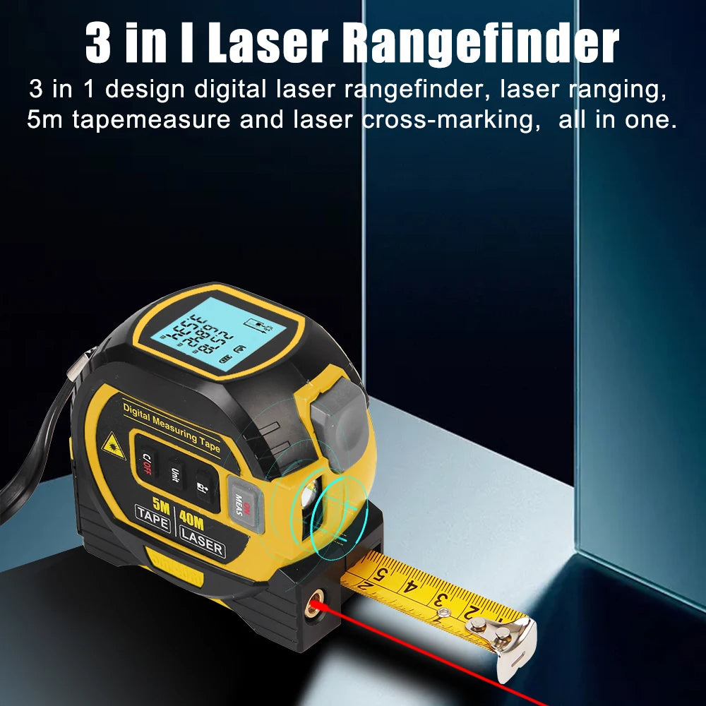 Ruban à mesurer laser 3 en 1