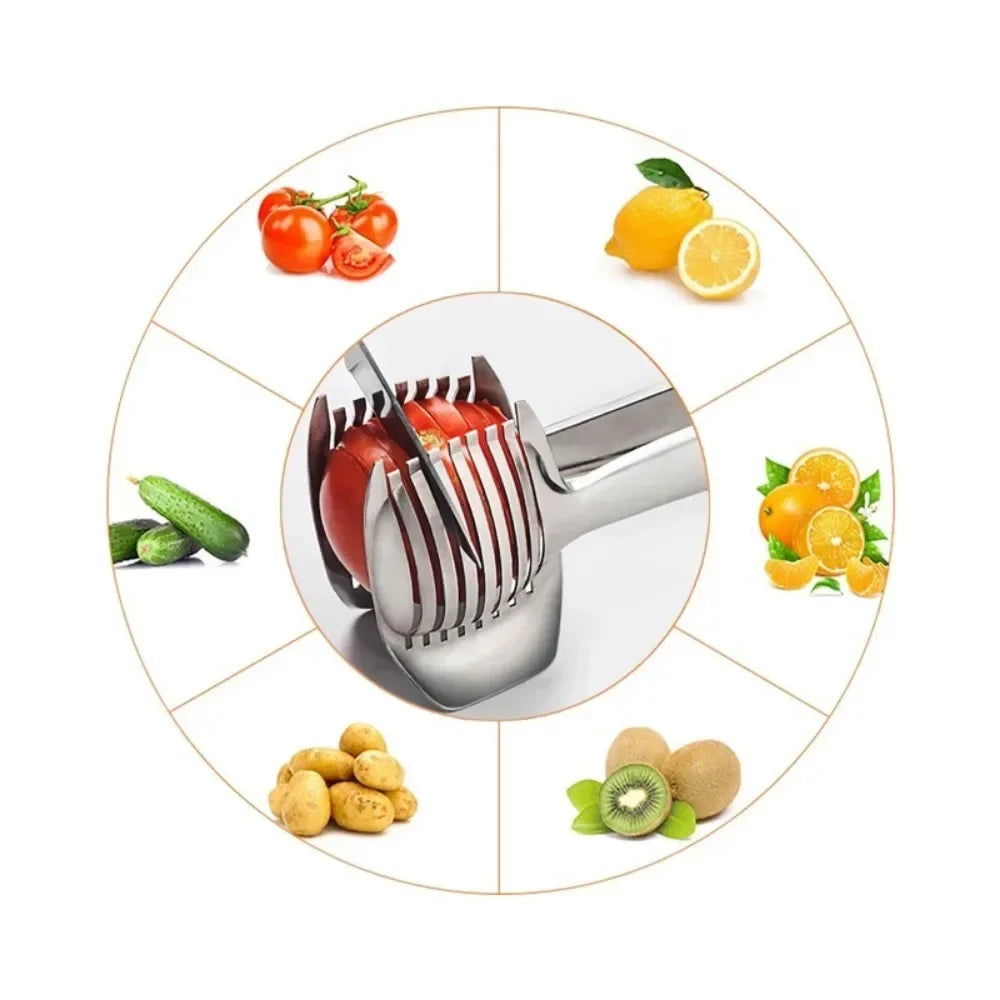 Trancheuse portative de cuisine en acier inoxydable.