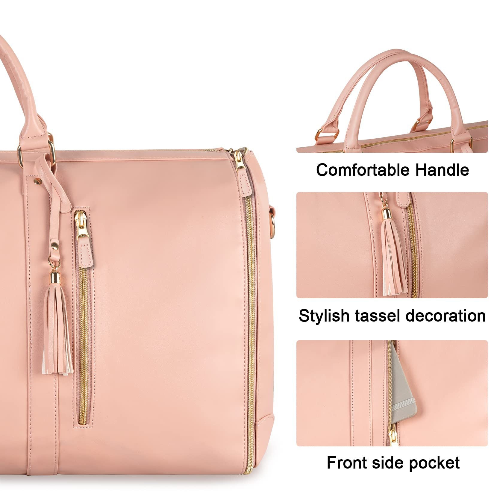 Grand sac de rangement pliable en PU pour costume pour femme
