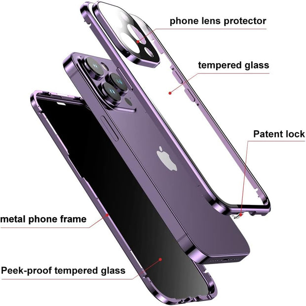 Coque magnétique anti-regard pour iPhone