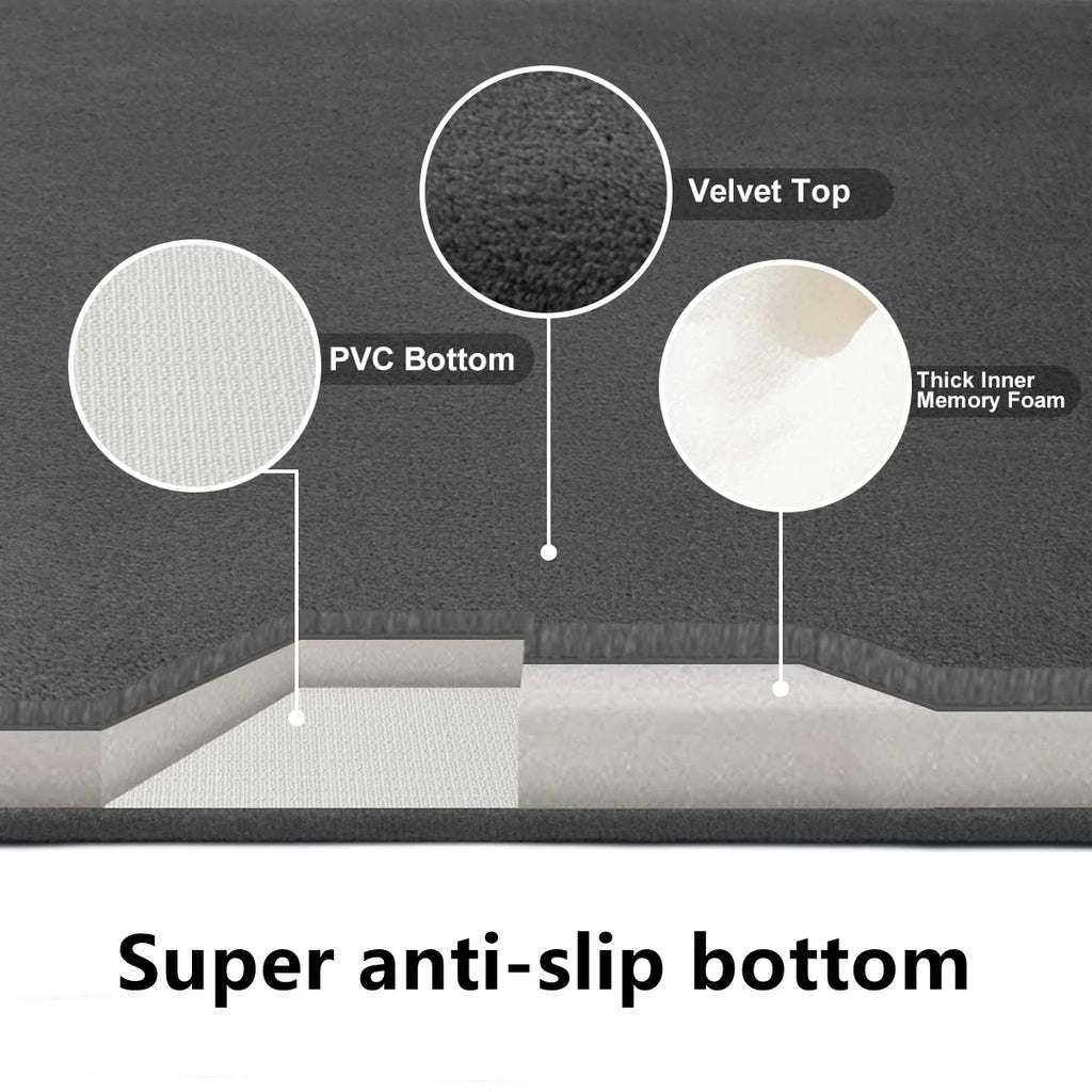 Tapis de salle de bain en mousse à mémoire de forme.