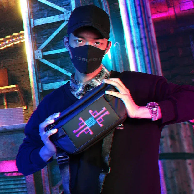 Sac bandoulière avec écran LED