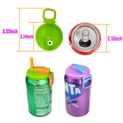 Couvercle de soda  avec paille