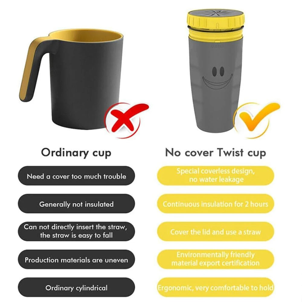 Tasse à café torsadée avec paille