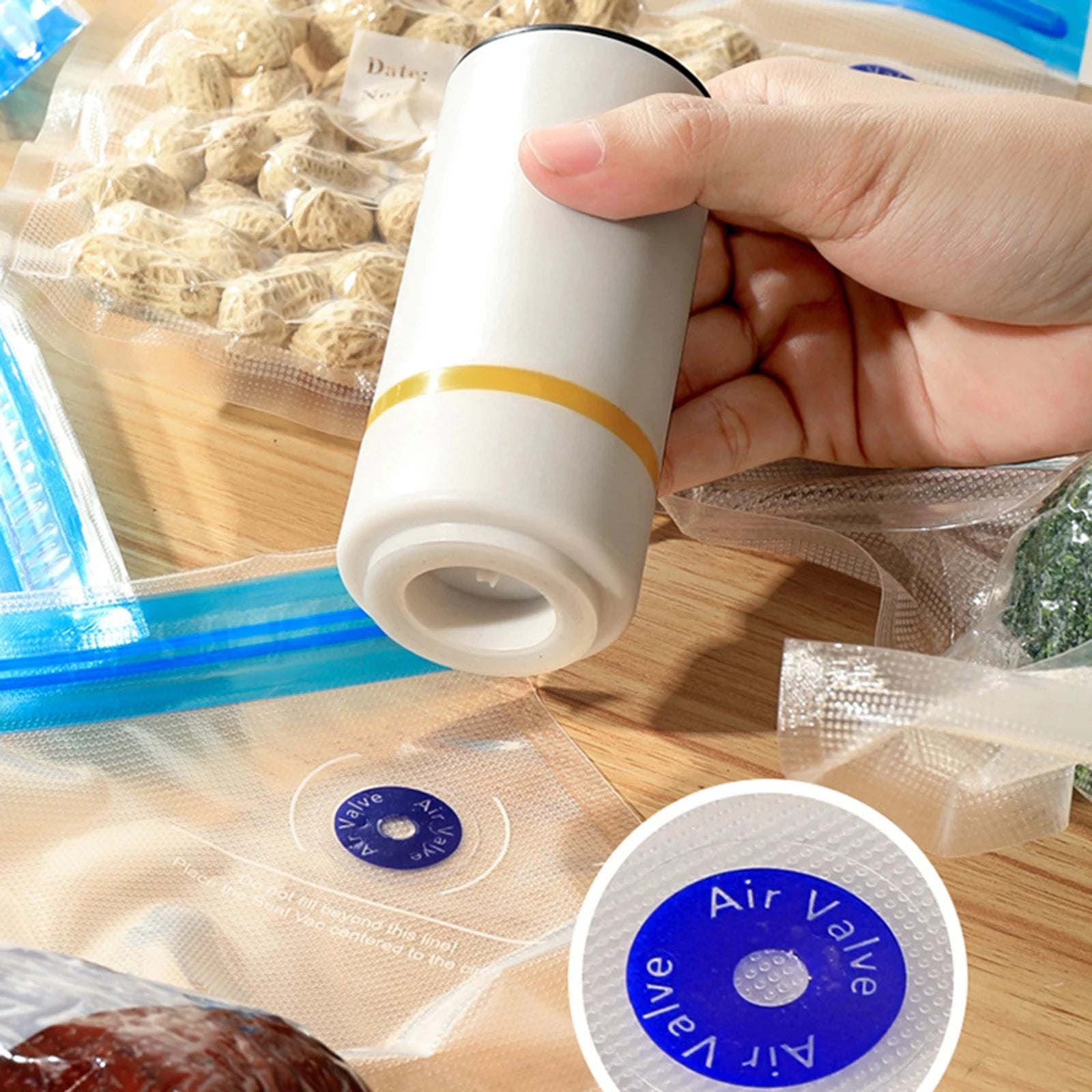 Sacs alimentaires scellés sous vide pour le stockage des aliments