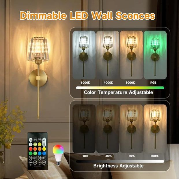 Lampe murale rechargeable à LED RVB