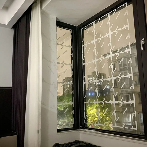 Autocollant de fenêtre pixélisé