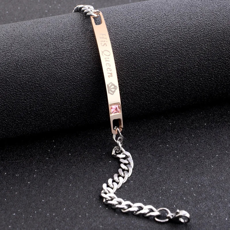Bracelet couple 2 styles Sa Reine Son Roi.