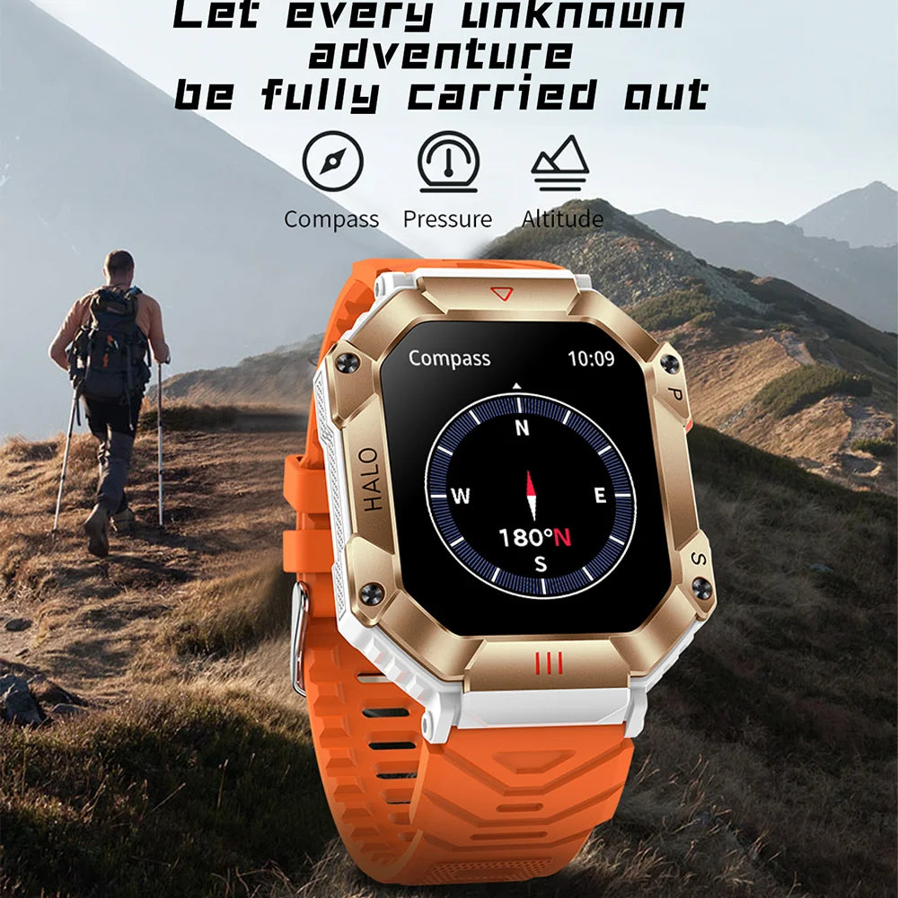 Montre intelligente militaire robuste.