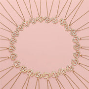 Collier pendentif cœur en forme de fleur avec lettres A-Z