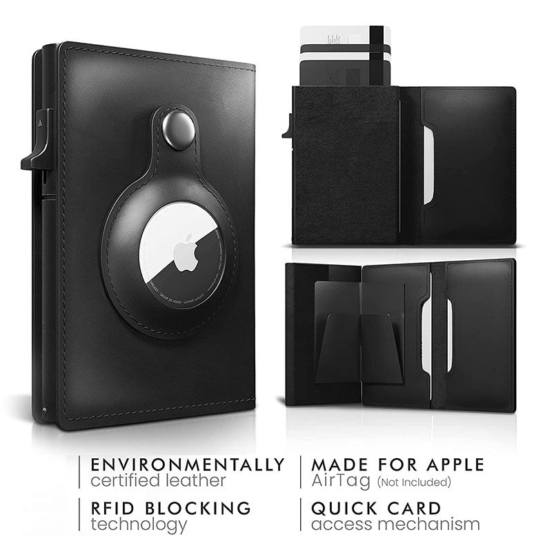 Portefeuille en cuir Smart Air Tag