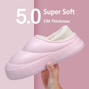 Chaussons d'hiver en coton à semelles épaisses pour femmes