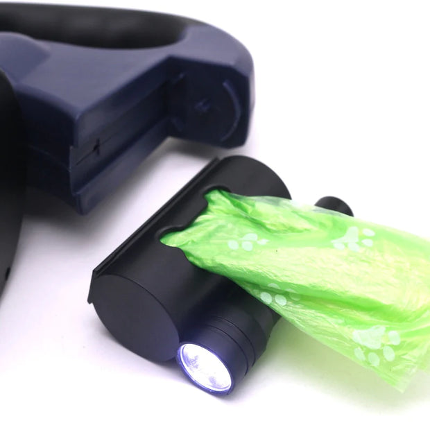 Laisse rétractable pour animaux de compagnie avec lumière