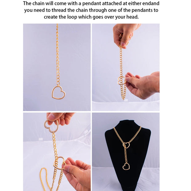 Collier chaîne avec pendentif cœur