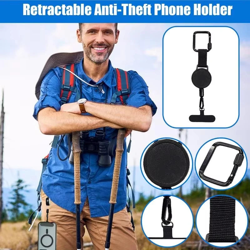 Sangle de téléphone rétractable antivol